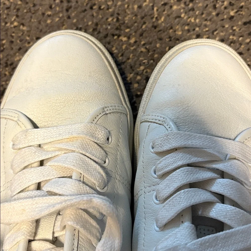 Frye Classic White Leather Sneakers. Worn once - Picture 6 of 6